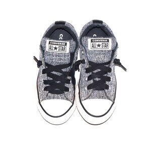 Gray, White And Black Converse All Star Junior Size 12 Low Top Sneakers
